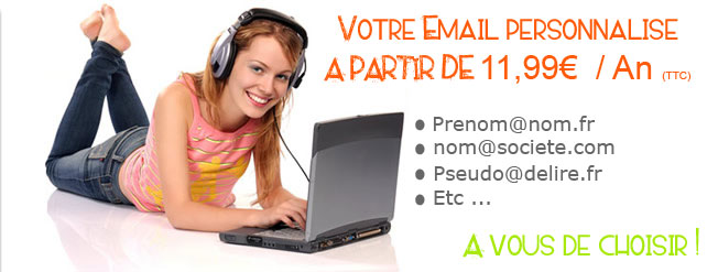 Votre email personnalis&eacute; &grave; partir de 11,99 euros